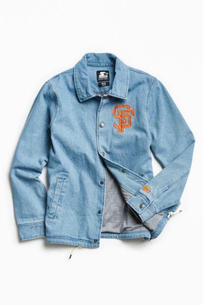 Starter X Uo Mlb San Francisco Denim Coach Jacket