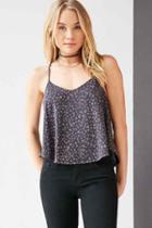 Urban Outfitters Silence + Noise Leela Cami,black Multi,xs