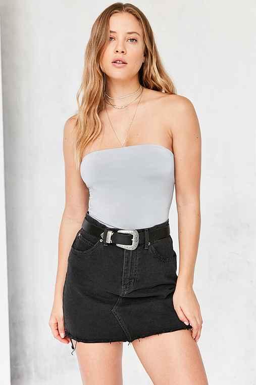 Urban Outfitters Silence + Noise Bambi Tube Top,grey,s