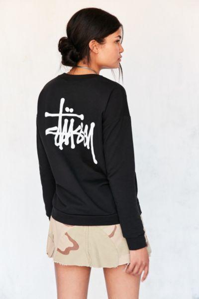 Urban Outfitters Stussy Basic Logo Pullover Sweatshirt