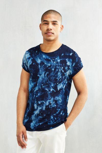 Urban Outfitters Chlorine Wash Roll Sleeve Tee
