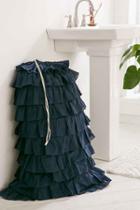 Urban Outfitters Waterfall Ruffle Laundry Bag,navy,one Size