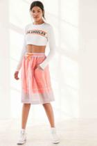 Urban Outfitters Without Walls Lexi Parachute Bungee Midi Skirt,light Grey,s