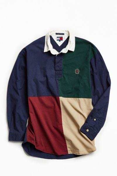 Urban Outfitters Vintage Vintage Tommy Hilfiger Colorblocked Woven Rugby Shirt