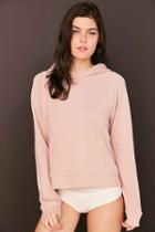 Urban Outfitters Out From Under Shrunken Hoodie Sweatshirt,pink,xs