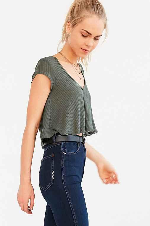 Urban Outfitters Ecote Everyday Space-dye Swing Tee,green Multi,m