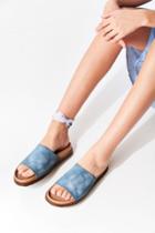 Urban Outfitters Suede Flatform Slide