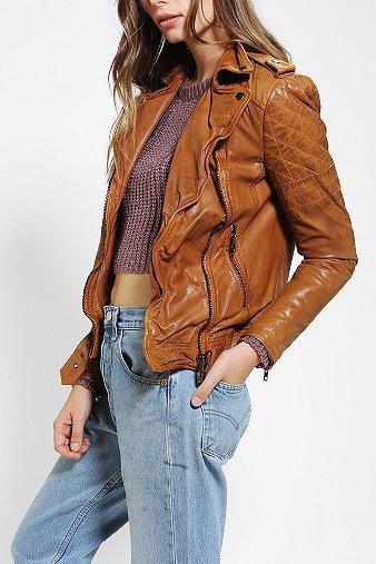 Muubaa Nido Quilted Leather Moto Jacket