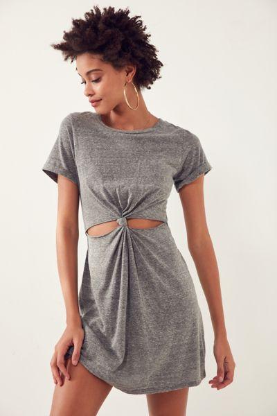 Honey Punch Knot-front T-shirt Dress