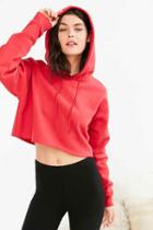 Urban Outfitters Out From Under Cropped Hoodie Sweatshirt,red,m