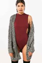 Urban Outfitters Kimchi Blue Hannah Cable Cardigan,black,m