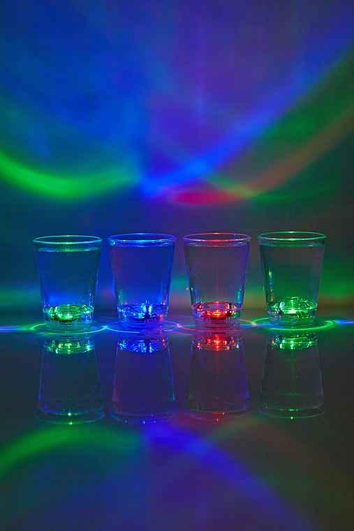 Urban Outfitters Led Color Shot Glasses Set,multi,one Size