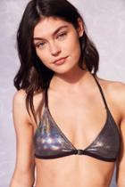 Out From Under Foil Triangle Racerback Bikini Top