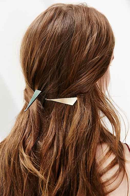 Urban Outfitters Abstract Metal Bobby Hair Pin Set,black,one Size
