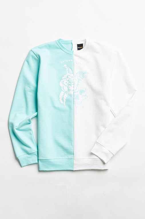 Urban Outfitters Uptown Florist Split Seam Sweatshirt,white,m