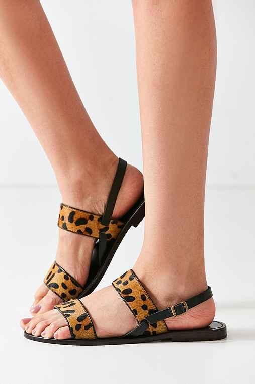Urban Outfitters Penny Leopard Sandal,brown Multi,9