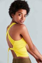 Urban Outfitters Silence + Noise Utility Strap Tank Top,yellow,xs
