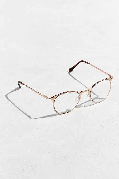 Urban Outfitters Round Metal Frame Readers,bronze,one Size