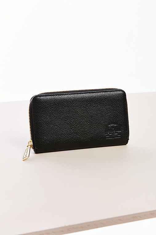Urban Outfitters Herschel Supply Co. Thomas Leather Wallet,black,one Size