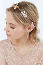 Urban Outfitters Metal Garland Tie-back Headband,gold,one Size