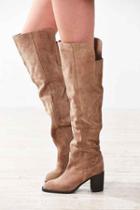 Urban Outfitters Jeffrey Campbell Raylan Over The Knee Boot,taupe,7.5