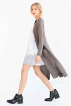 Urban Outfitters Bdg Mia Maxi Cardigan,taupe,s
