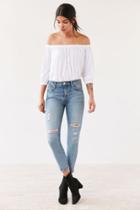 Urban Outfitters Agolde Sophie High-rise Distressed Cropped Skinny Jean - Outsider