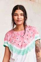 Urban Outfitters Future State Fruit Tie-dye Tee,pink,m