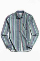 Urban Outfitters Uo '90s Stripe Button-down Shirt,green,l