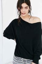 Urban Outfitters Project Social T Seamed Slouchy Pullover Sweatshirt,black,m