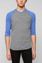 Alternative 3/4-sleeve Two-tone Henley Tee