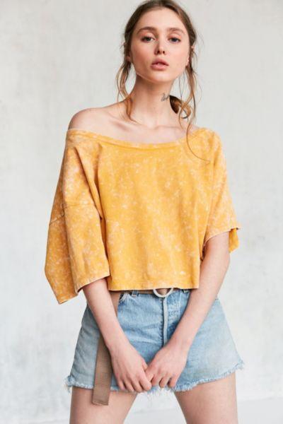 Urban Outfitters Silence + Noise Asymmetrical Off-the-shoulder Tee
