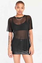 Urban Outfitters Silence + Noise Chrissy Mesh Tee,black,l