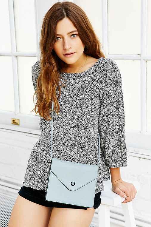 Urban Outfitters Kimchi Blue Box Envelope Crossbody Bag,green,one Size