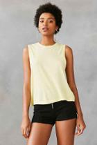 Urban Outfitters Silence + Noise Washed Out Muscle Tee,yellow,m