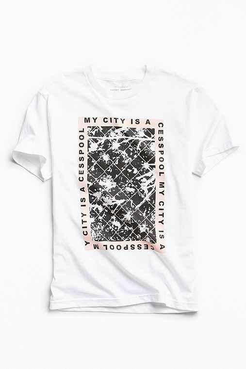 Urban Outfitters Uo Artist Editions Chris Morrison Cesspool Tee,white,m