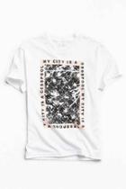 Urban Outfitters Uo Artist Editions Chris Morrison Cesspool Tee,white,m