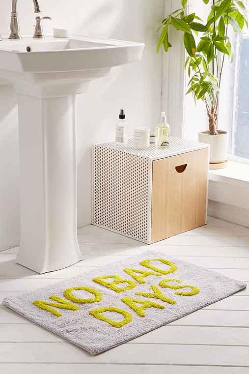Urban Outfitters No Bad Days Bath Mat,lime,one Size