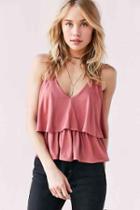 Urban Outfitters Kimchi Blue Ellie Tiered Babydoll Tank Top,blush,m