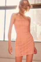 Urban Outfitters Kimchi Blue Lyla Strapless Lace Dress,pink,s