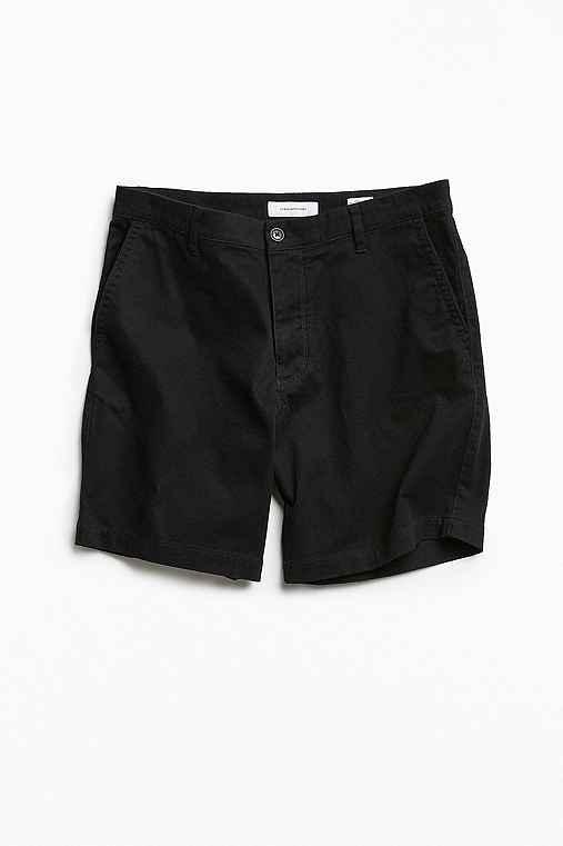 Urban Outfitters Uo Prep Chino Short,black,28