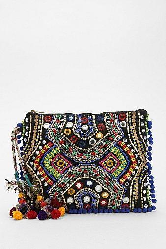 Ecote Beaded Mirror Clutch