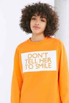 Urban Outfitters Silence + Noise Don't Tell Her To Smile Tee,orange,m