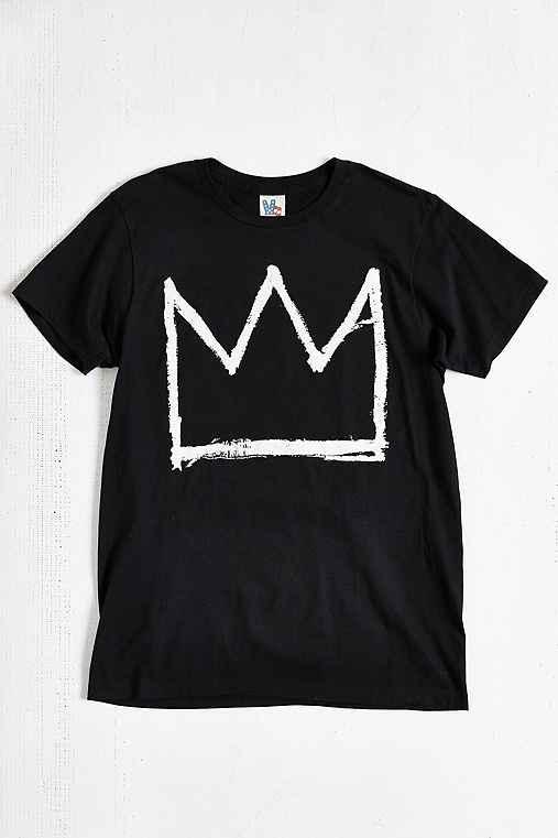 Urban Outfitters Junk Food Basquiat Crown Tee,black,l