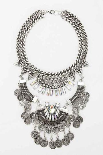 Lalla Rhinestone Statement Bib Necklace