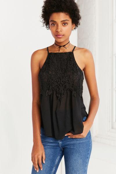 Kimchi Blue Emery Lace Overlay High-neck Cami