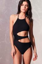 Urban Outfitters Out From Under Sophie Cutout One-piece Swimsuit,black,m