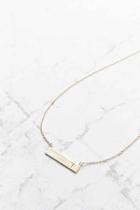 Urban Outfitters Initial Bar Necklace,t,one Size