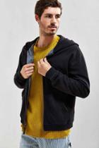 Urban Outfitters Amadeo Destroyed Full Zip Hoodie Sweatshirt,black,xl