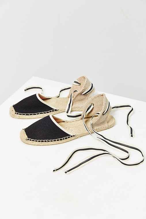 Urban Outfitters Soludos Classic Canvas Espadrille Sandal,black,7
